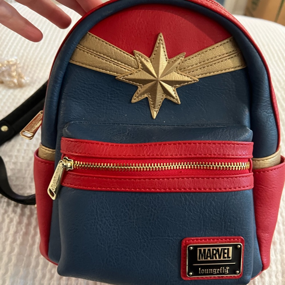 Loungefly Marvel Red and Blue Mini Backpack